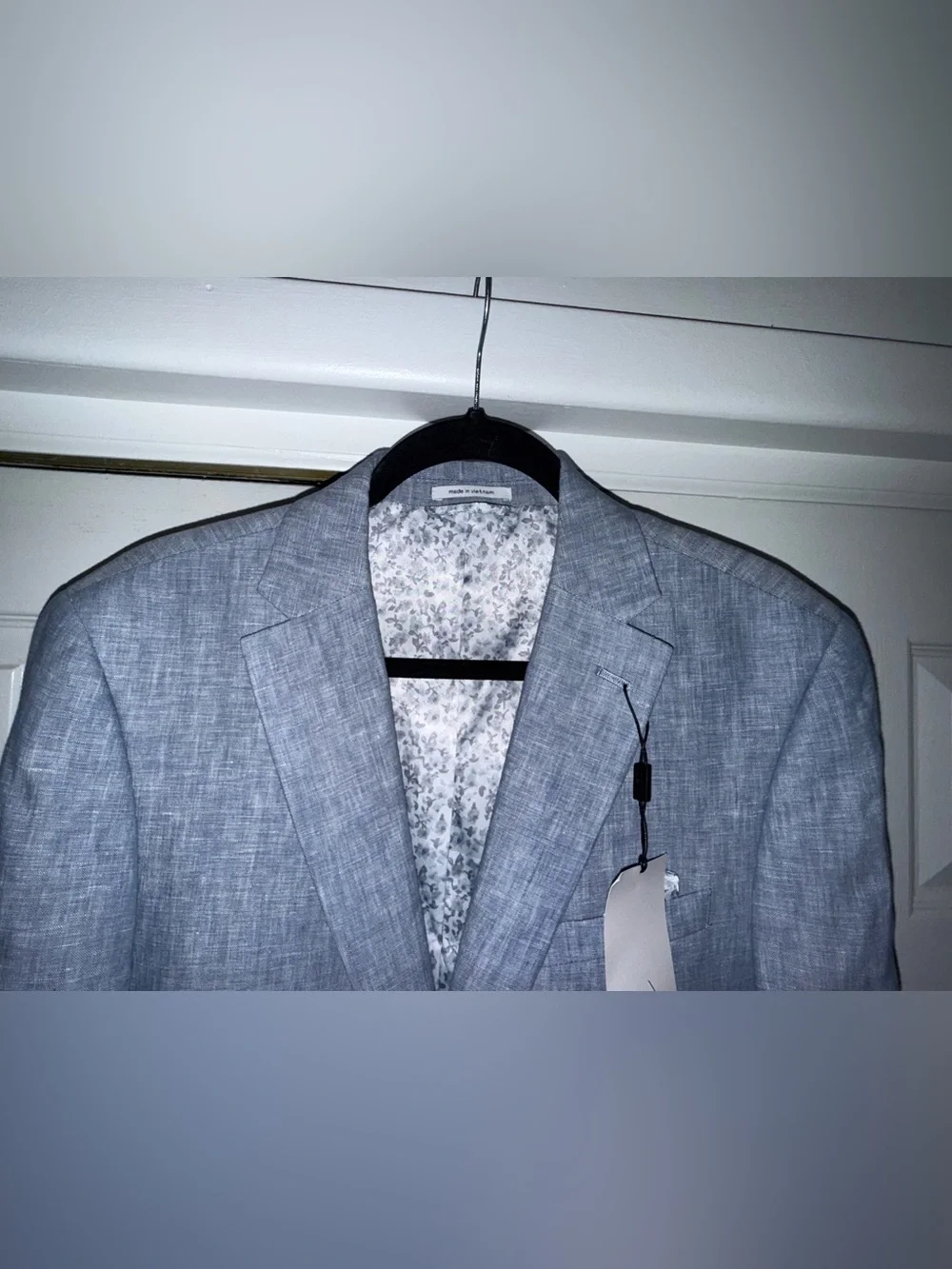 Bar III Slim Fit 100% Linen Sport Coat Blazer Light Blue 40R NWT